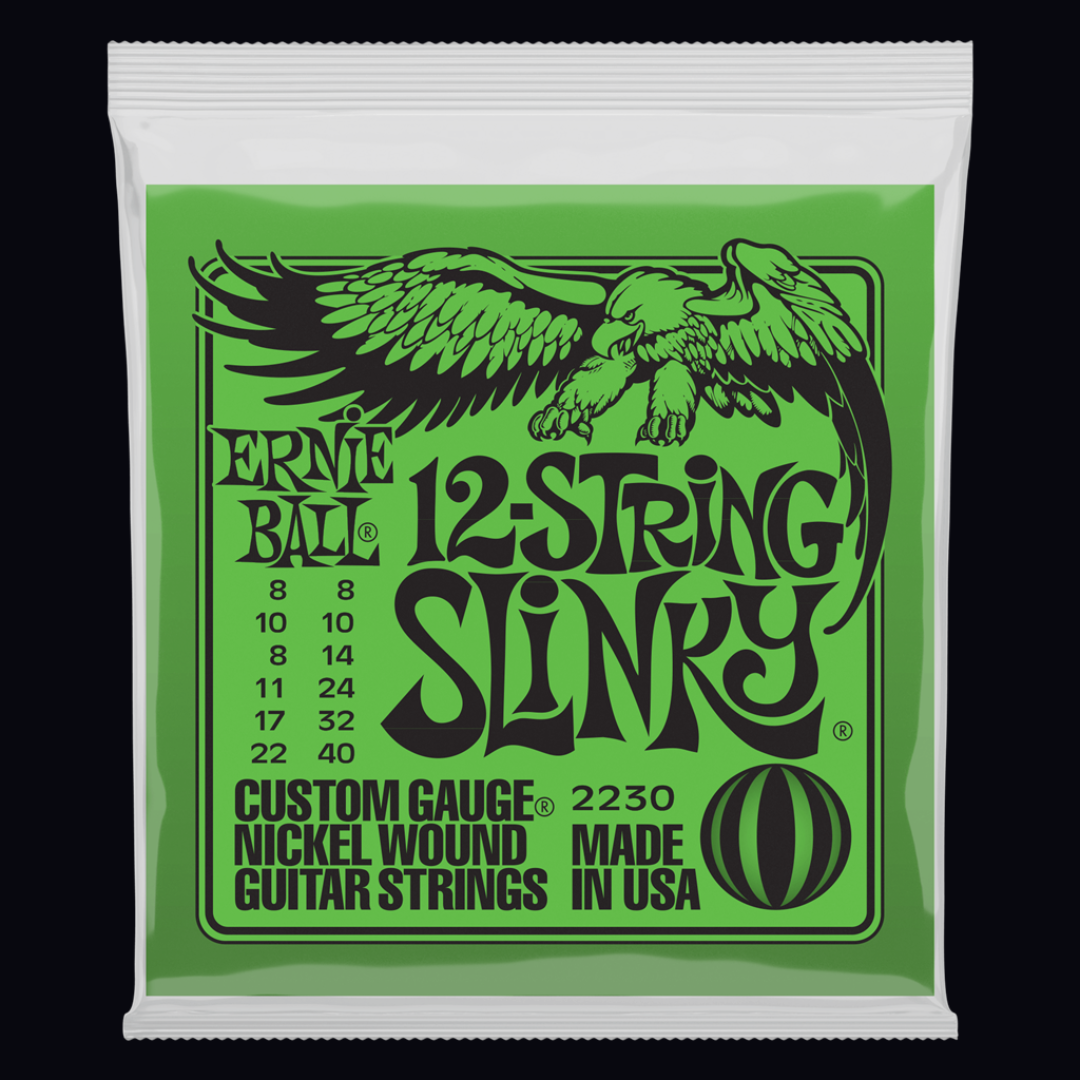 ERNIE BALL 12-STRING SLINKY ELECTRIC GUITAR STRINGS (8-40)