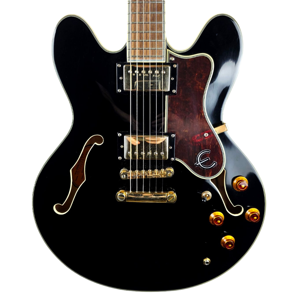 EPIPHONE SHERATON II EB EBONY SEMI HOLLOW ELECTRIC GUITAR