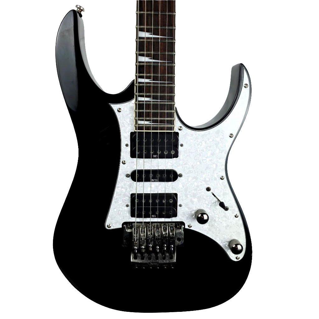 IBANEZ RG350EX RG SERIES BLACK ELECTRIC GUITAR – Gearupmusic