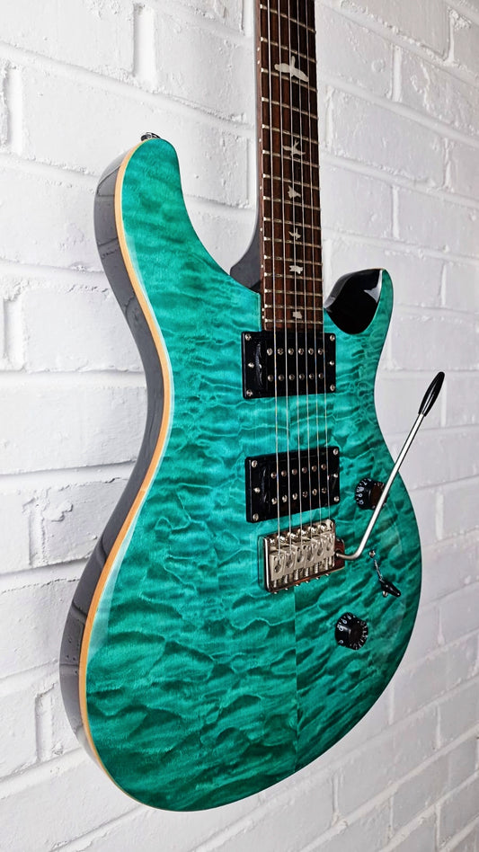 PRS SE 24 CUSTOM TURQUOISE QUILT ELECTRIC GUITAR