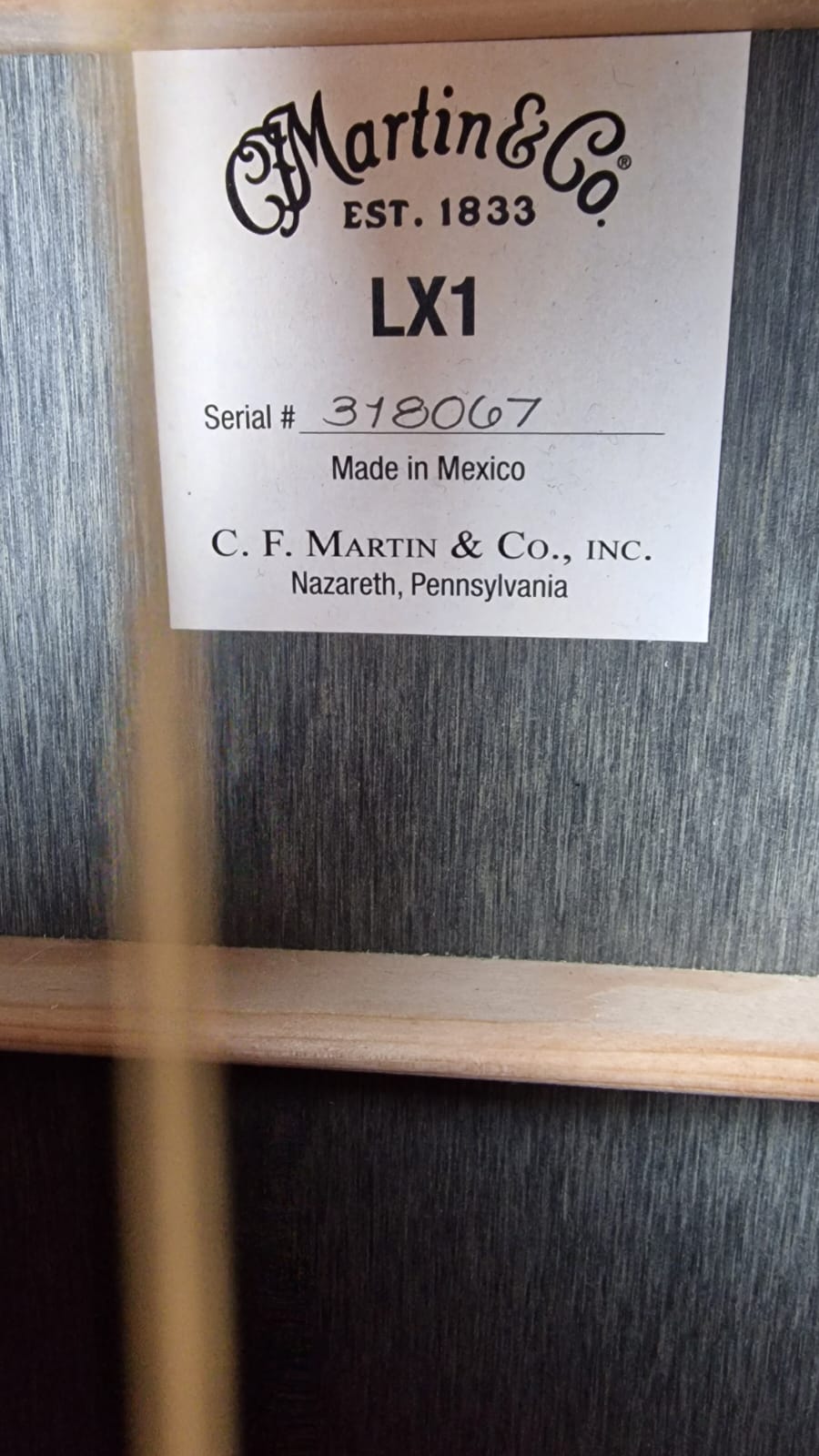 MARTIN LX1 "LITTLE MARTIN" ACOUSTIC GUITAR & OFFICIAL CASE