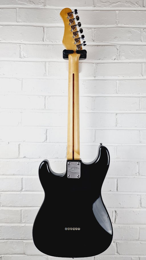 STAGG TOM DELONGE STYLE STRATOCASTER BLACK ELECTRIC GUITAR