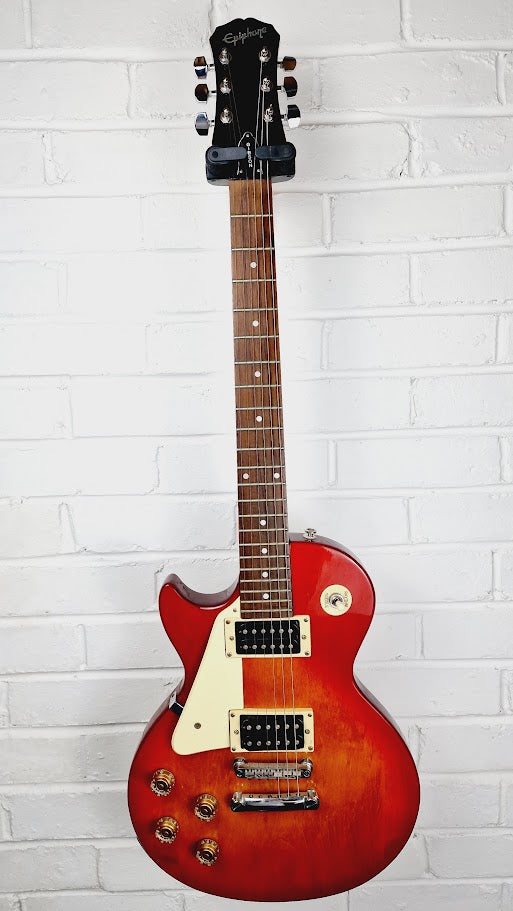EPIPHONE LES PAUL 100 CHERRY SUNBURST 1998 LEFT HANDED ELECTRIC GUITAR