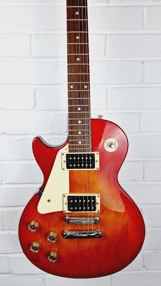 EPIPHONE LES PAUL 100 CHERRY SUNBURST 1998 LEFT HANDED ELECTRIC GUITAR