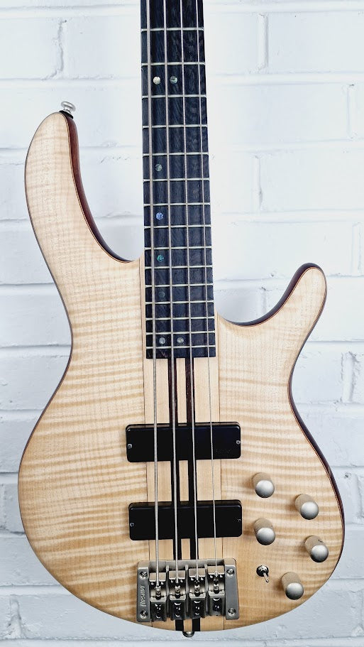 CORT A4 PLUS FMMH OPEN PORE NATURAL 4 STRING ELECTRIC BASS GUITAR