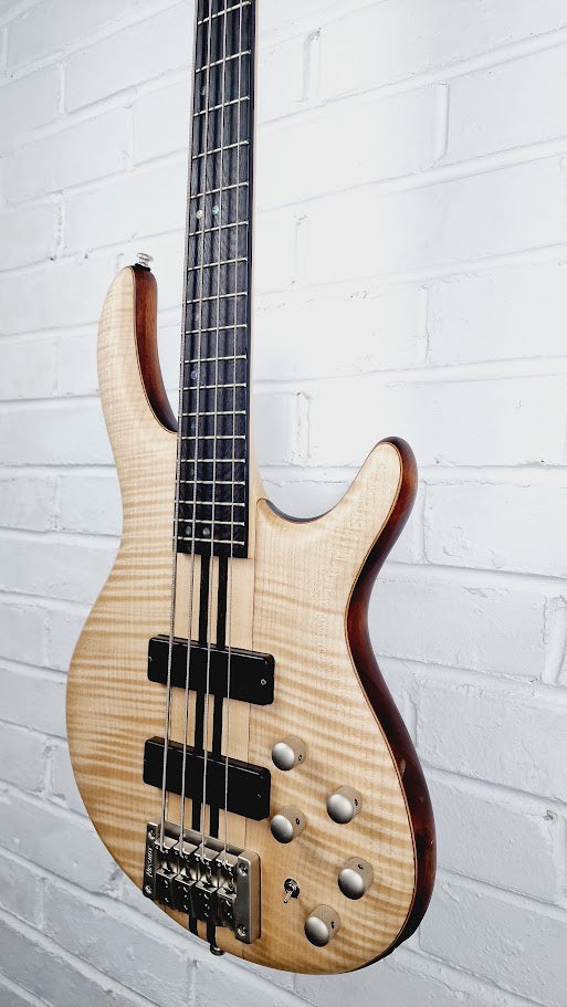 CORT A4 PLUS FMMH OPEN PORE NATURAL 4 STRING ELECTRIC BASS GUITAR