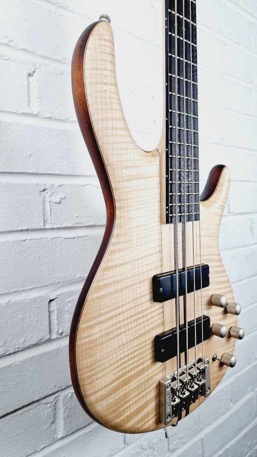 CORT A4 PLUS FMMH OPEN PORE NATURAL 4 STRING ELECTRIC BASS GUITAR