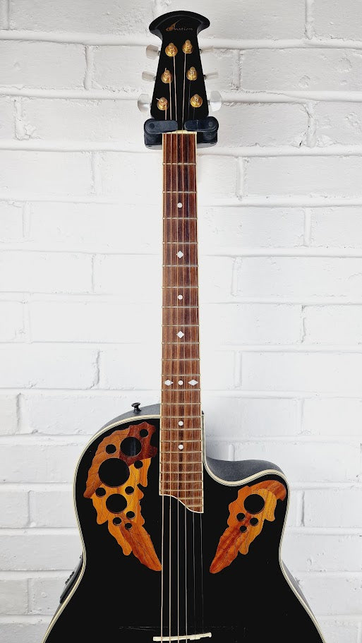 OVATION CELEBRITY CP247 DARK GREEN QUILT + OVATION FOAM CASE