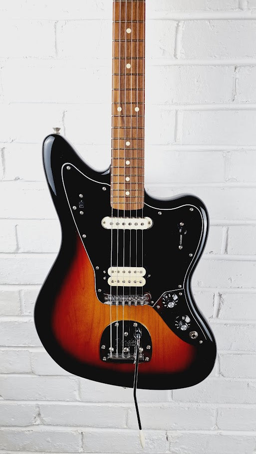 FENDER PLAYER JAGUAR PAU FERRO 3 COLOUR SUNBURST MIM 2013 ELECTRIC GUITAR
