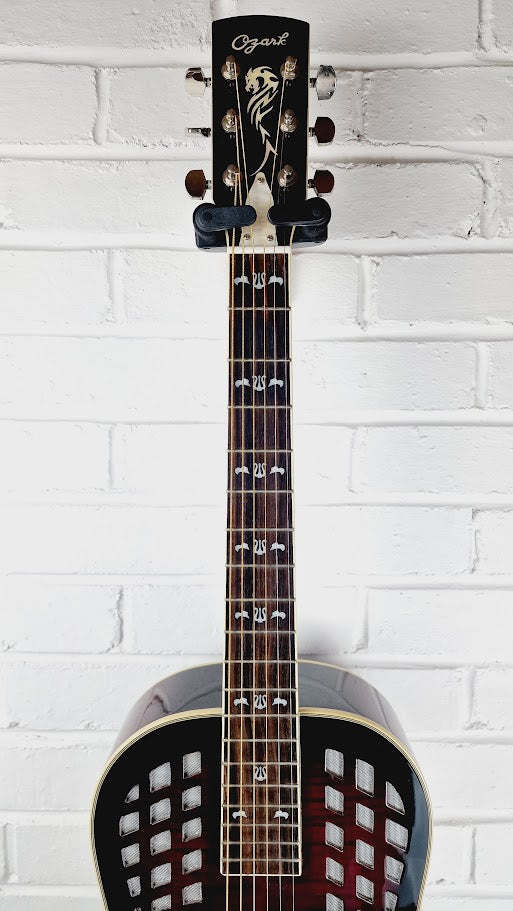 OZARK 3517 TRICONE RESONATOR SUNBURST GUITAR WITH HARDCASE