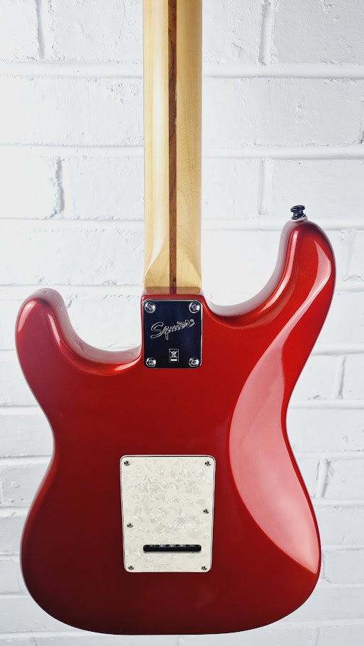 SQUIER VINTAGE MODIFIED SURF STRATOCASTER CAR CANDY APPLE RED 2015 ELECTRIC GUITAR