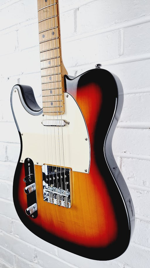JET JT300 TELECASTER SUNBURST LEFT HANDED ELECTRIC GUITAR