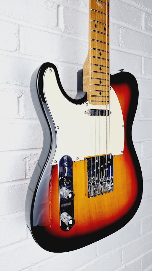 JET JT300 TELECASTER SUNBURST LEFT HANDED ELECTRIC GUITAR