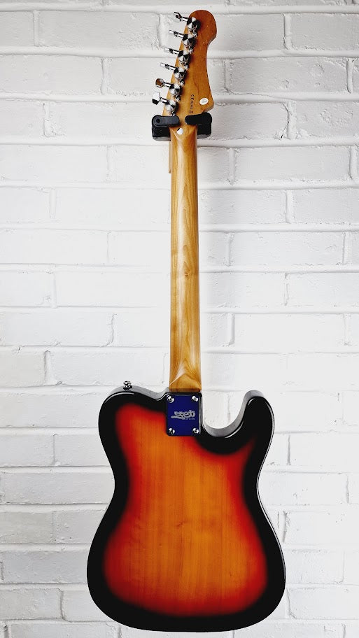 JET JT300 TELECASTER SUNBURST LEFT HANDED ELECTRIC GUITAR