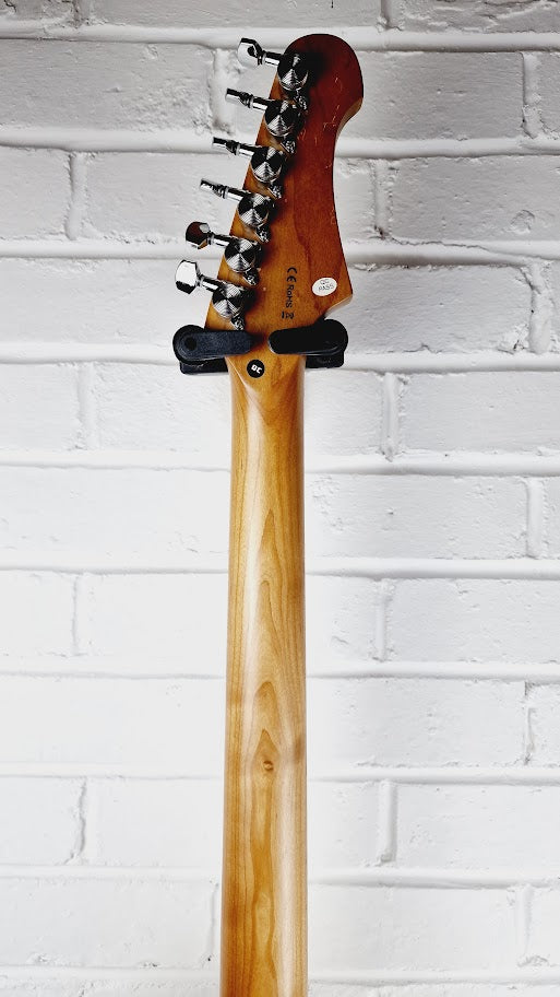 JET JT300 TELECASTER SUNBURST LEFT HANDED ELECTRIC GUITAR