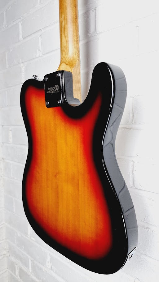 JET JT300 TELECASTER SUNBURST LEFT HANDED ELECTRIC GUITAR