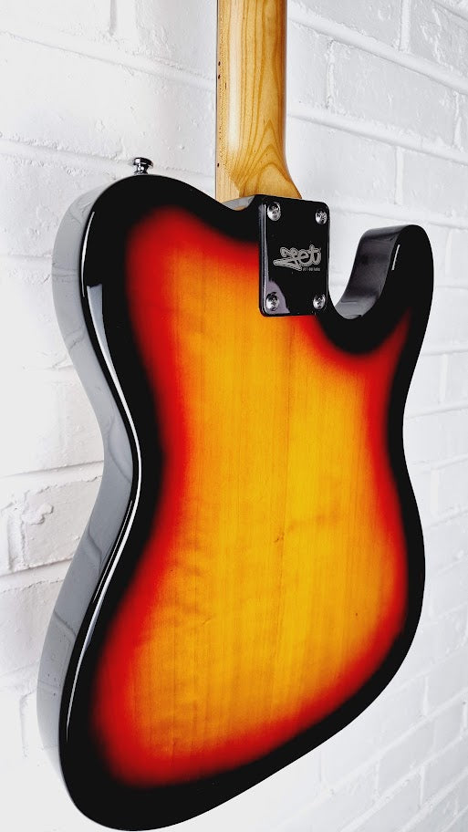 JET JT300 TELECASTER SUNBURST LEFT HANDED ELECTRIC GUITAR