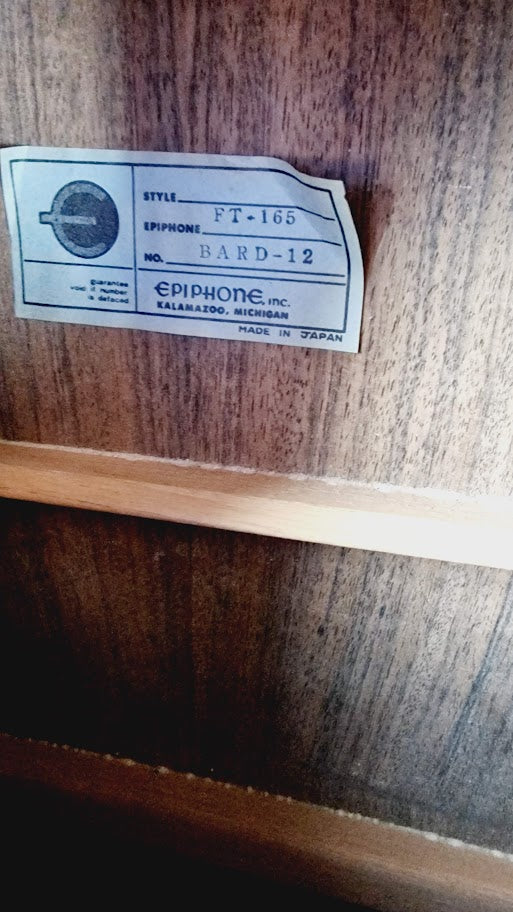 EPIPHONE FT-165 BARD-12 12 STRING ACOUSTIC GUITAR