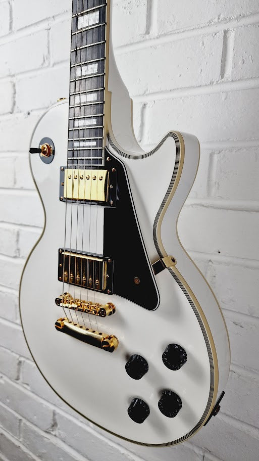 EPIPHONE LES PAUL CUSTOM PRO ALPINE WHITE ELECTRIC GUITAR