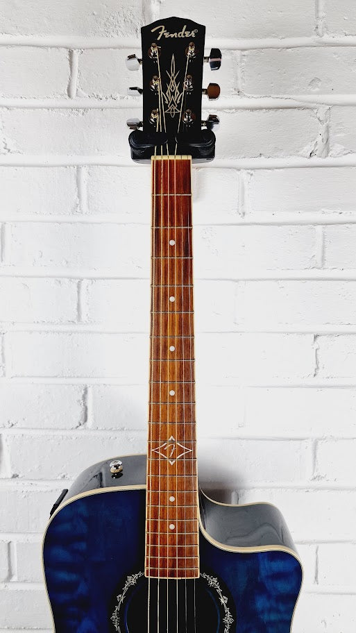FENDER T BUCKET 300CE TBL TRANS BLUE ELECTRO ACOUSTIC GUITAR