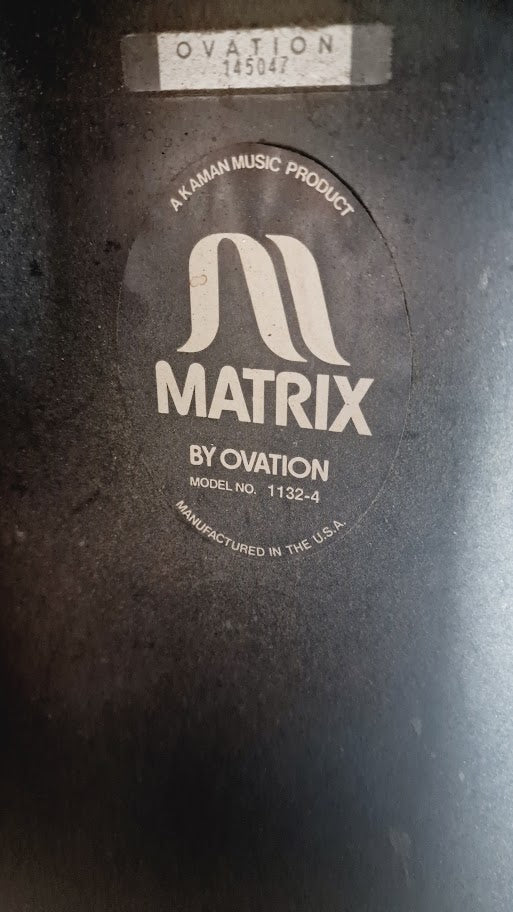 OVATION MATRIX 1132-4 BOWLBACK 1970s ACOUSTIC GUITAR
