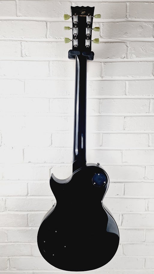 VINTAGE V100 CHROME HARDWARE GLOSS BLACK ELECTRIC GUITAR