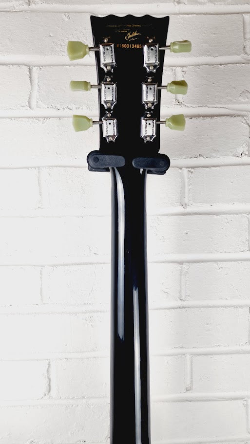 VINTAGE V100 CHROME HARDWARE GLOSS BLACK ELECTRIC GUITAR