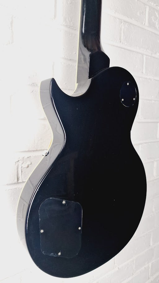 VINTAGE V100 CHROME HARDWARE GLOSS BLACK ELECTRIC GUITAR