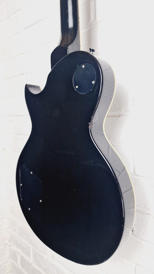 VINTAGE V100 CHROME HARDWARE GLOSS BLACK ELECTRIC GUITAR