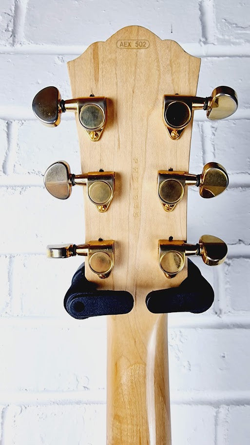 YAMAHA AEX 502 SEMI HOLLOW ORANGE ELECTRIC GUITAR + HARD CASE