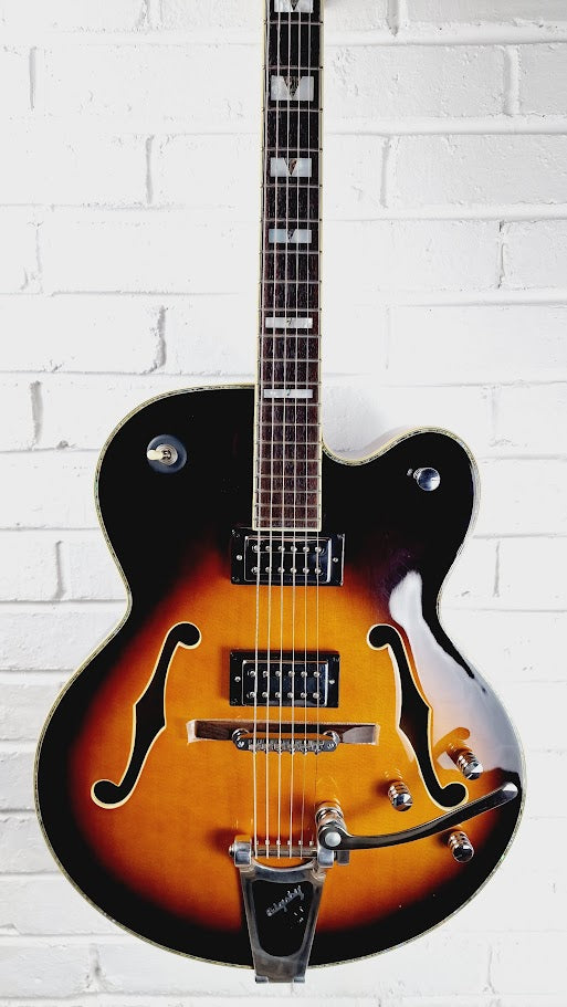 PEAVEY ROCKINGHAM B6 SUNBURST ELECTRIC GUITAR + GATOR EXTREME HARD CASE