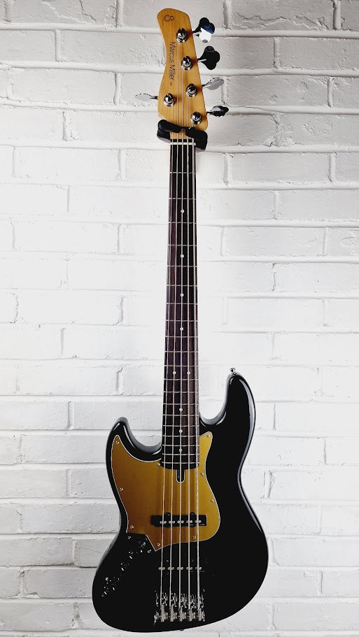 SIRE MARCUS MILLER V3 LEFT HANDED 5 STRING BLACK GOLD BASS GUITAR