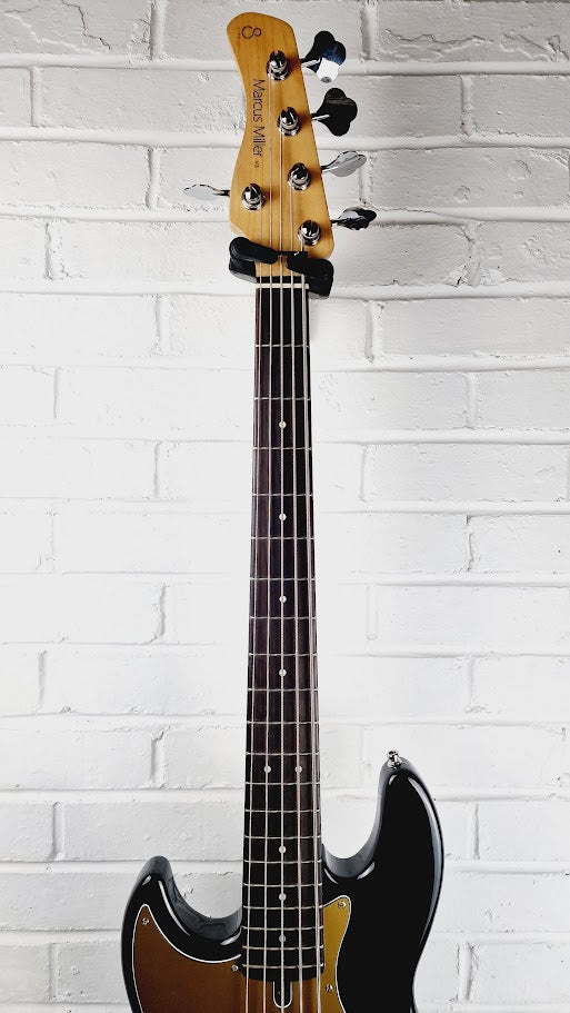SIRE MARCUS MILLER V3 LEFT HANDED 5 STRING BLACK GOLD BASS GUITAR