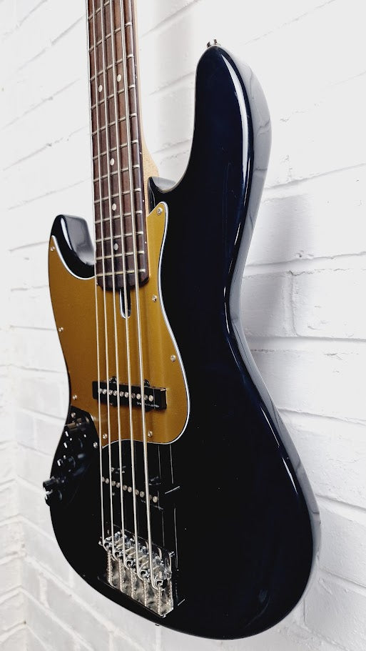 SIRE MARCUS MILLER V3 LEFT HANDED 5 STRING BLACK GOLD BASS GUITAR