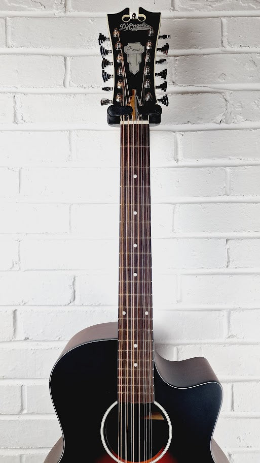 D'ANGELICO PREMIER FULTON LS SATIN VINTAGE SUNBURST 12 STRING ELECTRO ACOUSTIC GUITAR