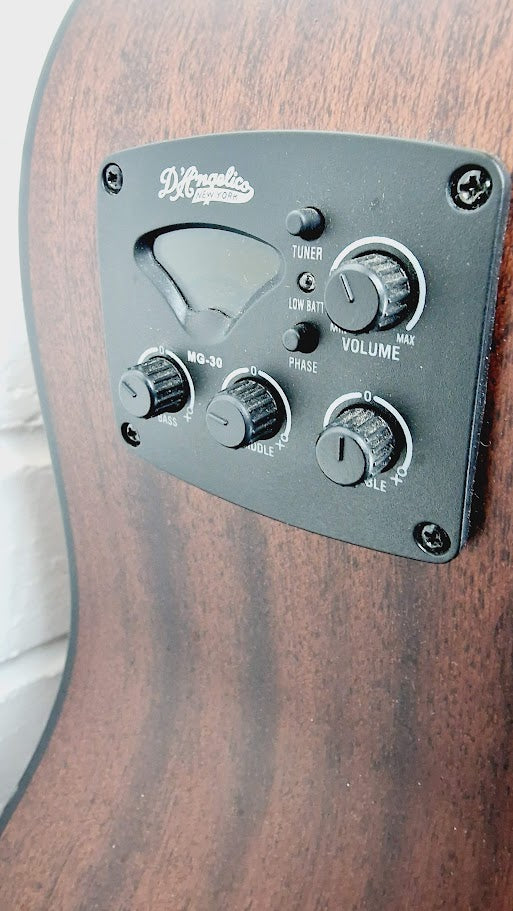 D'ANGELICO PREMIER FULTON LS SATIN VINTAGE SUNBURST 12 STRING ELECTRO ACOUSTIC GUITAR