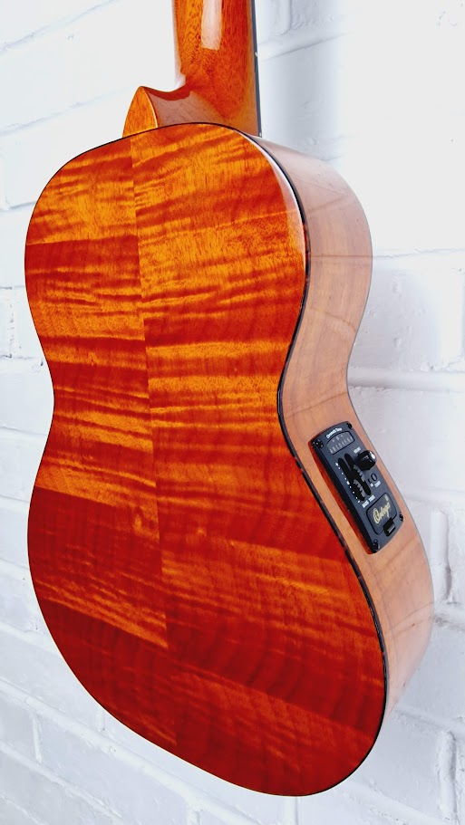 ORTEGA RGLE18FMH ELECTRO ACOUSTIC GUITALELE + GIG BAG