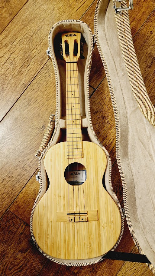 KALA KA-BMB-T SOLID BAMBOO TENOR UKULELE + TWEED HARD CASE