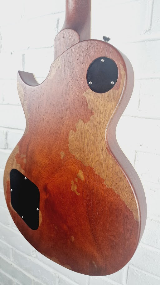 VINTAGE V100MRGT DISTRESSED LES PAUL GOLD TOP ELECTRIC GUITAR