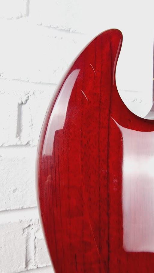 VINTAGE VS6L REISSUED LEFT HANDED CHERRY RED ELECTRIC GUITAR