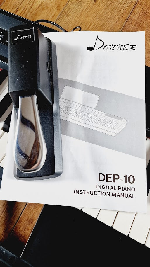 DONNER DEP10 88 KEY DIGITAL PIANO KEYBOARD + PEDAL + POWER SUPPLY