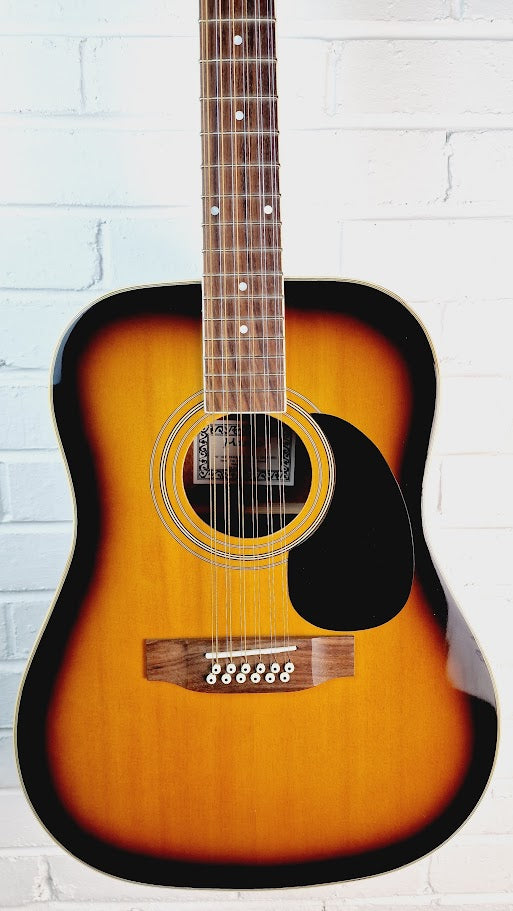 MANITO DRW-9953 12 STRING SUNBURST ACOUSTIC GUITAR