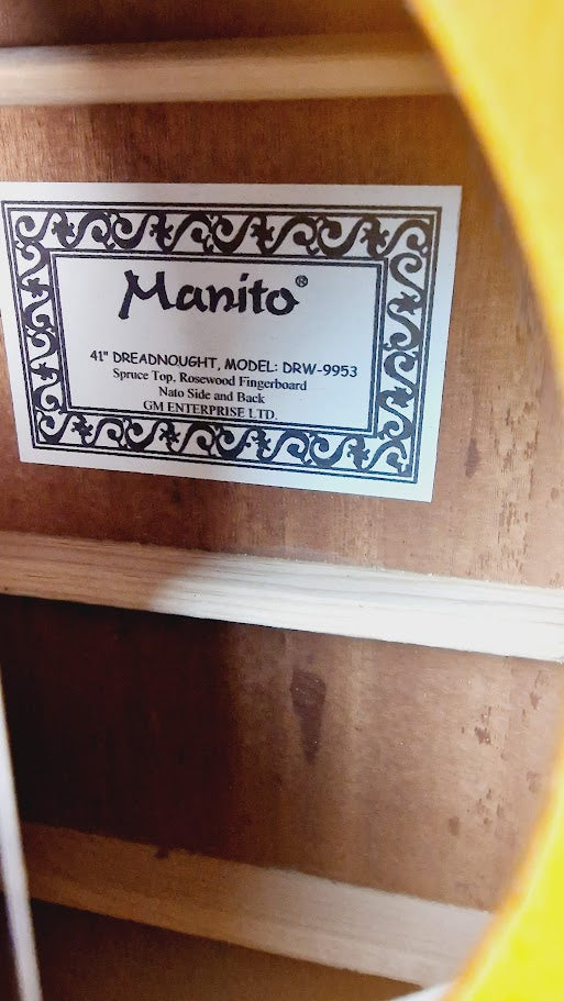 MANITO DRW-9953 12 STRING SUNBURST ACOUSTIC GUITAR