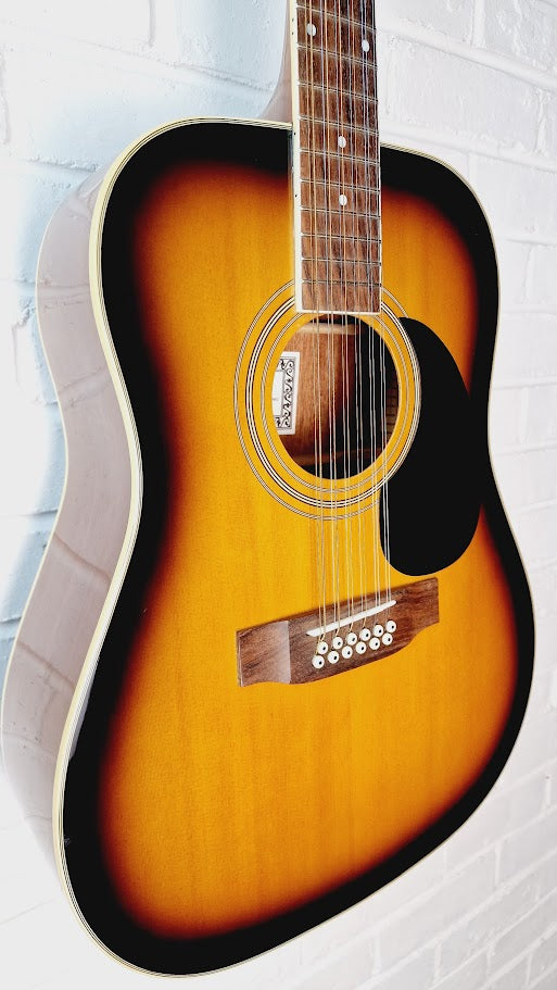 MANITO DRW-9953 12 STRING SUNBURST ACOUSTIC GUITAR