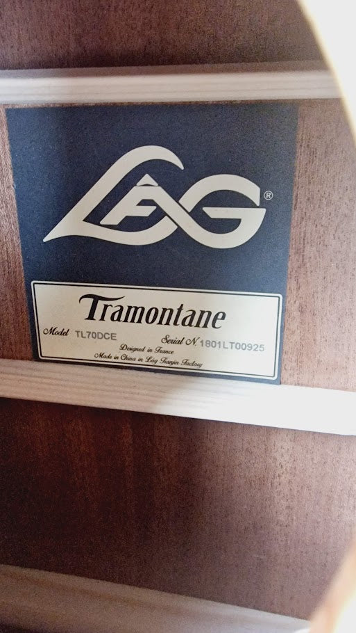 LAG TRAMONTANE TL70DCE LEFT HANDED ELECTRO ACOUSTIC GUITAR