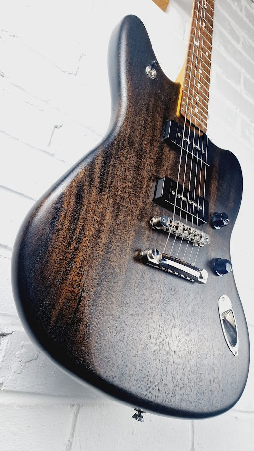 FENDER MODERN PLAYER JAGUAR BLACK TRANSPARENT ELECTRIC GUITAR