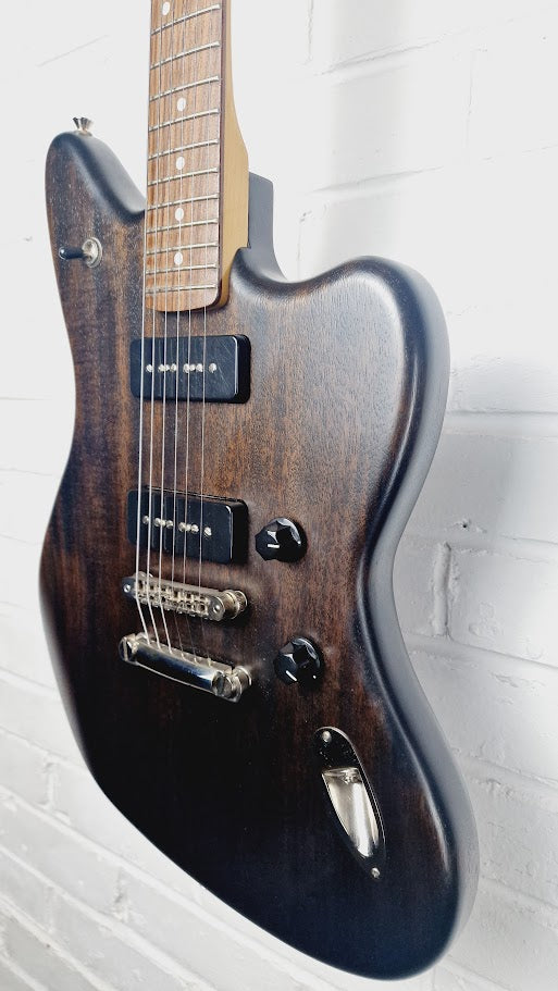 FENDER MODERN PLAYER JAGUAR BLACK TRANSPARENT ELECTRIC GUITAR