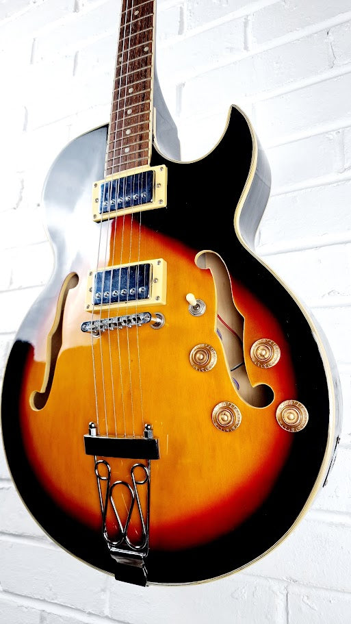 SUNBURST HOLLOW BODY JAZZ ELECTRIC GUITAR
