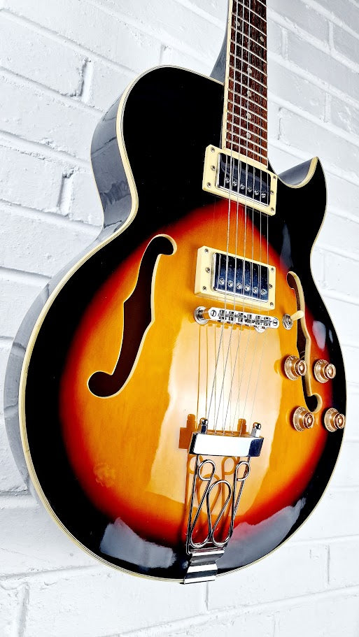 SUNBURST HOLLOW BODY JAZZ ELECTRIC GUITAR