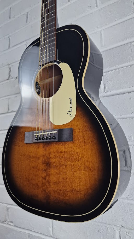 HARTWOOD VILLANELLE PARLOUR SUNBURST ELECTRO ACOUSTIC GUITAR